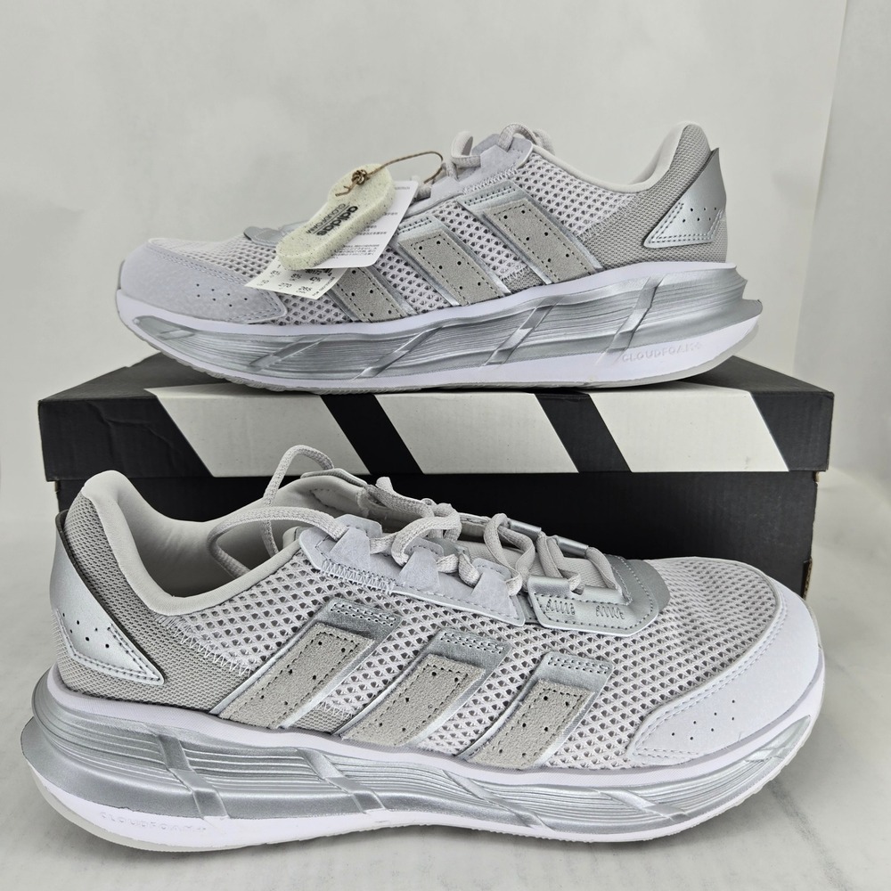 adidas Astrastar Silver Grey White Mesh‎ Running Shoes JP5951 Mens Size 10 NEW